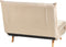 SETTEN - Slaapbank 1-zits - Zandbeige - Fluweel