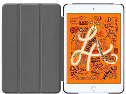 Just in Case iPad Mini (2019) - Smart Tri-Fold Case - Duurzaam kunststof en kunstleder - Zwart
