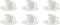 Palmer Kop en schotel White Delight 18 cl - 16 cm Wit 6 stuks