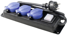 AS Schwabe 38630 Stekkerdoos met schakelaar Zwart Randaarde stekker 1 stuk(s)