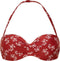 Beachlife Little Leaves - Bikinitop met beugel - Multiway met ruffle en basic bandjes - Roest/Bruin/Rood/Bloemenprint