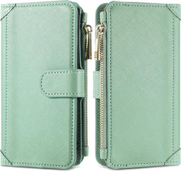 iMoshion Hoesje Geschikt voor iPhone 12 Pro / 12 Hoesje Met Pasjeshouder - iMoshion Luxe Portemonnee - Groen