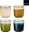 Mica Decorations Tanzi Beker - Steengoed - 300 ml - Beige Bruin Groen Donkerblauw (4 stuks)