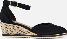 Tamaris Espadrilles - Platte sandalen - Klittenbandsluiting - Blauw - Maat 40