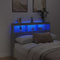 vidaXL - Hoofdbordkast - met - LED-verlichting - 140x17x102 - cm - grijs - sonoma