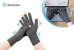 Wellhealt therapeutische compressiehandschoennen - Maat s - 1 stuk - Open vingertoppen