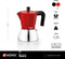 MONIX M863106 - Italiaanse Koffiezetapparaat - Aluminium en RVS - Rood