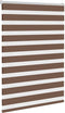 vidaXL - Zebra - rolgordijn - 110x100 - cm - stofbreedte - 105,9cm - polyester - bruin