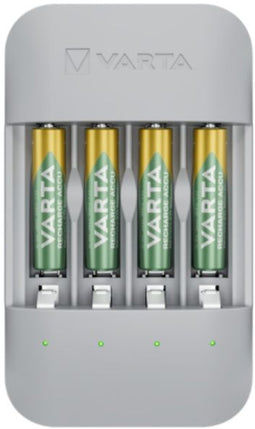 Varta Eco Charger Pro Recycled - Batterijlader - 4 x 800 mAh AAA - Grijs (4 stuks)