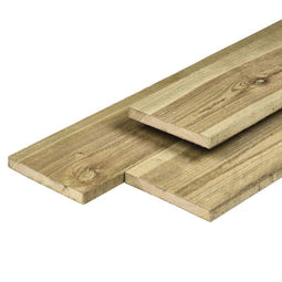 Tuindeco - Midden-Europees grenen tuinplank gedroogd, groen geimpregneerd, geschaafd 4rh 1,6 x 14...
