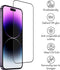 Accezz Gehard Glas Full Cover Screenprotector - iPhone 15 Pro Max - 9H krasbestendig - zwart randen