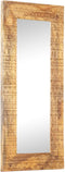vidaXL - Spiegel - handgesneden - 110x50x2,5 - cm - massief - mangohout