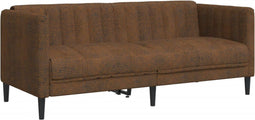 vidaXL - Bank - 2-zits - kunstsuède - bruin