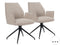 multifurn eetkamerstoel Jill - draaibaar - taupe boucle - duopack