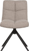 WOOOD Vinny Draaibare Eetkamerstoel - Bouclé - Zand - 80x48x45