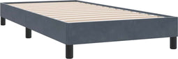 vidaXL - Bedframe - zonder - matras - 100x220 - cm - fluweel - donkergrijs