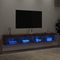 vidaXL - Tv-meubels - met - LED-verlichting - 2 - st - 100x30x30 - cm - gerookt - eiken