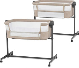 Kinderkraft NESTE UP 2 - Co-sleeper - Hoogte verstelbaar - Inclusief matras - Beige