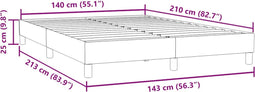 vidaXL - Bedframe - zonder - matras - 140x210 - cm - fluweel - donkerblauw