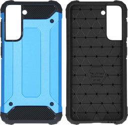 iMoshion Hoesje Geschikt voor Samsung Galaxy S21 Hoesje - iMoshion Rugged Xtreme Backcover - Lichtblauw