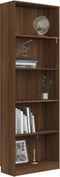 vidaXL - Boekenkast - 60x24x175 - cm - bewerkt - hout - bruin - eikenkleur