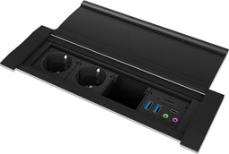 Icy Box IB-TS401-4 - USB Hub - 2x USB 3.2 Gen 1 Type-A en Type-C - Zwart