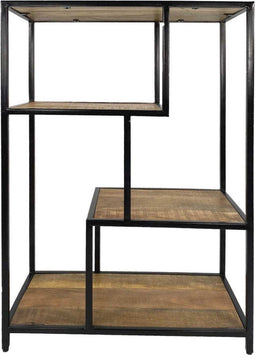 SVJ Kast Rechthoekig - 0 x 75 x 115 cm - Ijzer/Hout - Zwart