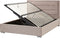 ROUEN - Bed met opbergruimte - Beige - 160 x 200 cm - Fluweel