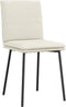 vidaXL - Eetkamerstoelen - 2 - st - fluweel - crèmekleurig