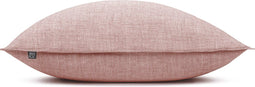 Zohome Kussensloop Lino - Kussenhoes van 80x80 cm - 1 stuk - 100% Katoen - Roze