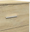 vidaXL - Nachtkastje - met - 2 - lades - 40x36x50 - cm - sonoma - eikenkleurig