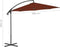 vidaXL - Zweefparasol - met - stalen - paal - 300 - cm - terracottakleurig