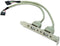 Gembird CCUSBRECEPTACLE - USB2.0 1x Pin Header 10p vrouwelijk - 2x USB-A vrouwelijk - Grijs