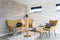 House Nordic Salontafel Bolzano Marmerlook Wit/Goud Ø70cm