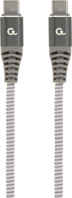 Cablexpert Premium USB-C naar USB-C kabel - USB2.0 - tot 20V/3A / nylon - 1,5 meter