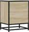vidaXL - Nachtkastje - 40x31x50 - cm - bewerkt - hout - en - metaal - sonoma - eiken