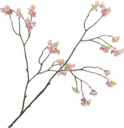 Silk-ka Zijden Kunstbloemen - Nep Bloemen Bloesem Tak Roze 149061