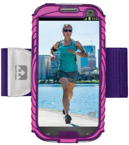 Nathan Sonic Boom - Sportarmband voor Samsung Galaxy S4 - Vochtafvoerend en ergonomisch - Paars
