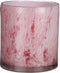Mica Decorations Vaas Estelle rond cilinder recycled glas lichtroze - H 18.5 x Ø 17 cm - Bloemenvaas - bloempot