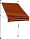 vidaXL - Luifel - handmatig - uittrekbaar - 200 - cm - oranje - en - bruin