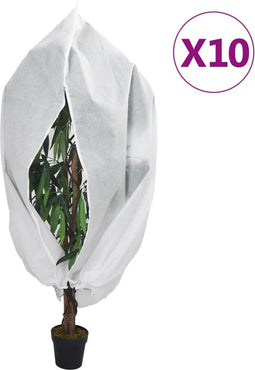 vidaXL - Plantenhoezen - met - ritssluiting - 10 - st - 70 - g/m² - 1x1,55 - m