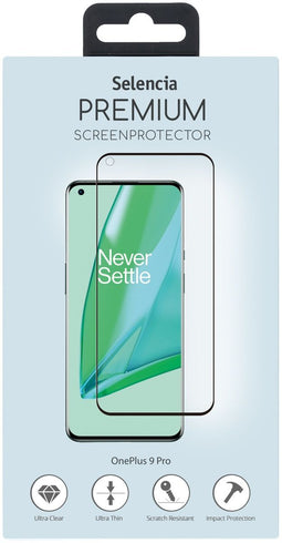 Selencia OnePlus 9 Pro - Gehard Glas Premium Screenprotector - 9H krasbestendig - Zwart