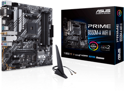 ASUS Prime B550M-A WiFi II - Micro-ATX Moederbord - Socket AM4 - 4x DDR4 - PCIe 4.0 - 2,5 Gb Ethernet