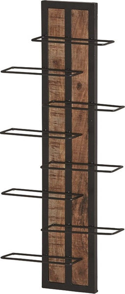 AnLi-Style Wand Wijnrek Metaal/Hout