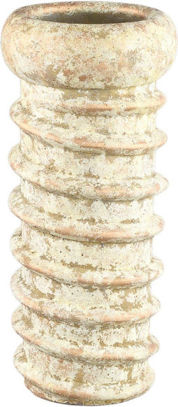 PTMD Zero Cream Cement Pot Swirl Screw Round High L