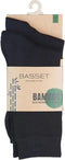 Basset - Bamboe sokken - Hoog - Zwart (2 paar)