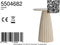 Light & Living Veglia - Bijzettafel - Modern design - Ø45cm - Zand