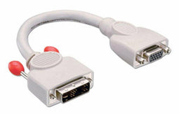 Lindy 41222 - DVI-A/VGA kabel - 0.2m Grijs