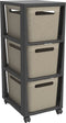 Rotho Brisen - design ladekast 3 x 16 L - wielen - Cappuccino