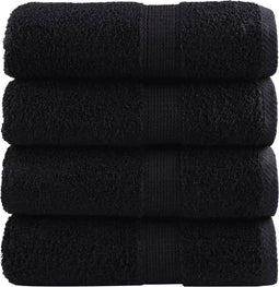 vidaXL - Gastendoekjes - SOLUND - 4 - st - 600 - g/m² - 30x30 - cm - zwart